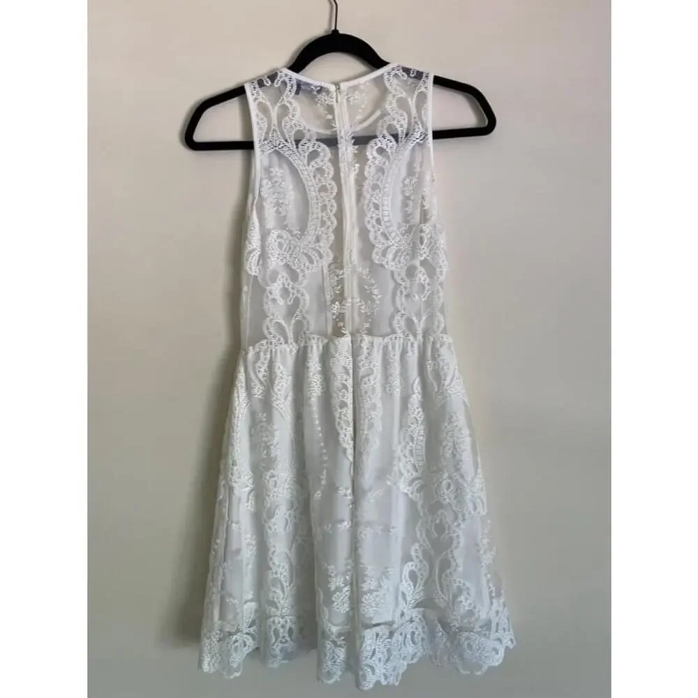 For Love & Lemons lulu White Lace mini Dress Size XS - Picture 5 of 10